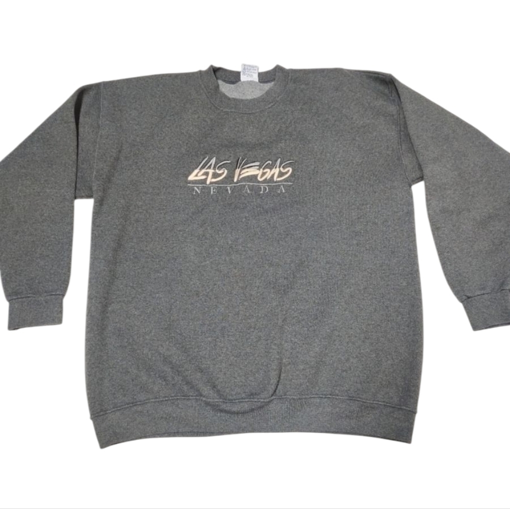 Alstyle Apparel  Las Vegas Nevada Men's Gray Sweat Shirt Size XL - Picture 4 of 6